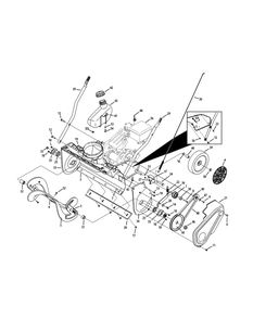 Drive System And Auger Assembly Diagram and Parts List for 1X21 (31AS2M5E710-31AS2M5E756)(2015) Cub Cadet Snow Blower